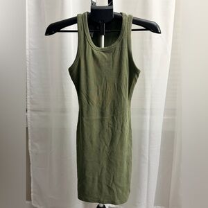 Forever 21 Sleeveless Olive Green Dress
